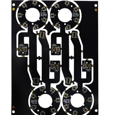 Harga yang pantas Flex 6 Layer PCB Board Tebal 0.6mm Silkscreen Masker Solder Putih Dan Hitam on line