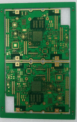 Harga yang pantas HDI PCB Board 6L 1OZ EING 0.1mm Lubang jari emas Hijau Soldermask Untuk Stroage Data on line