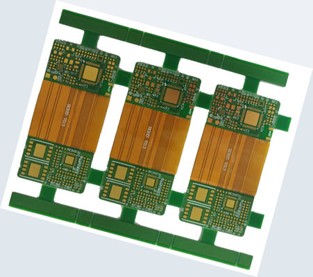 Harga yang pantas 4 Lapisan Rigid Flex Circuit Board Dengan FR4 High TG Dan PI Dengan ENIG Finish 4mil Line on line