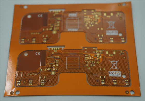 Harga yang pantas 2 Lapisan Fleksibel Pcb Board 1OZ Tembaga 0.2mm Ketebalan Papan EING Dengan Penguat on line