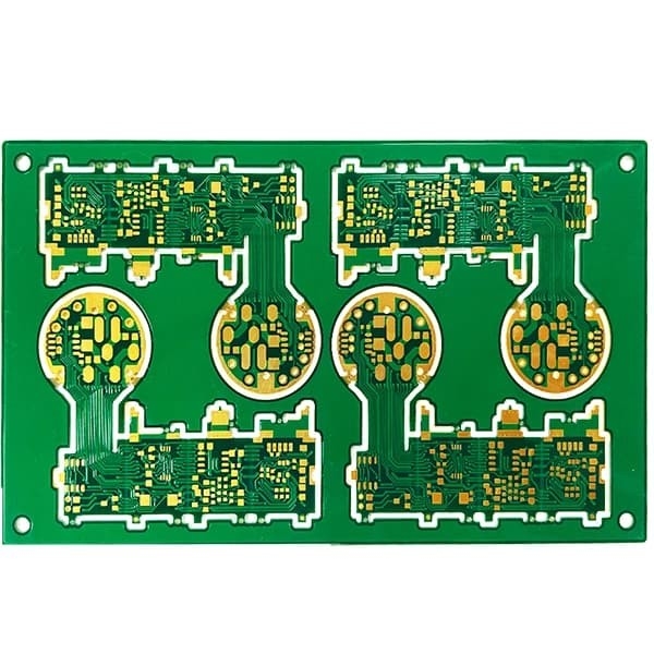 6 Layers Custom Rigid Flex PCB 0.9mm Green No Silkscreen 151.5*88.74mm