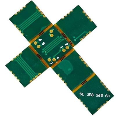 Harga yang pantas 4L Rigid Flex PCB Half Hole ENIG 0.7mm Green Cover Film Putih on line