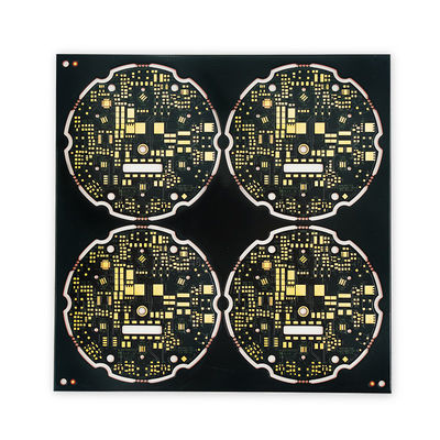 Harga yang pantas 2 Lapisan Papan Sirkuit Cetak Tembaga Berbasis Cu ENIG PCB Hitam / Kuning on line