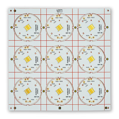 Harga yang pantas Cu Berbasis Tembaga PCB 1 Sirkuit Lapisan 2oz ENIG 199.00mm * 199.00mm on line