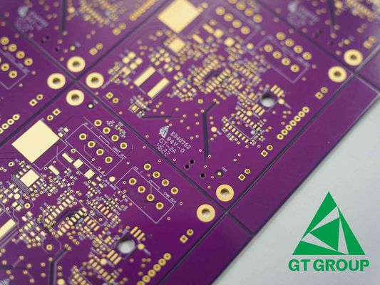 Harga yang pantas 6 Lapisan Rigid Circuit Board TG150 1.62mm EING Dengan Soldermask Ungu Untuk Industri on line